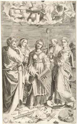 Bonasone Giulio - Santa Cecilia in estasi